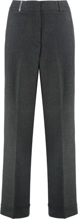 PESERICO cuffed trousers - Grey
