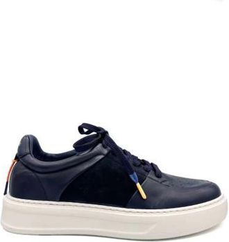 Barracuda Essenti&euml;le Sneaker met Kleurrijke Details - Dames - Sneakers - Blauw - 41 EU - Leer - Schoenen