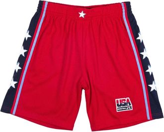 Mitchell & Ness Shorts USA Basketbal - Rosso