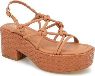 Kenneth Cole Reaction Essa Knot Platform Sandal in Rust at Nordstrom Rack, Size 9.5