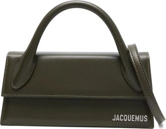Jacquemus Groene leren top handvat tas - Dames - Handtassen - Groen - ONE Size - Tassen