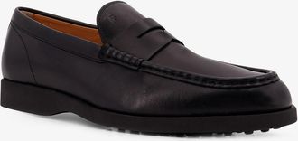 Tod's Mens Leather Loafers Black