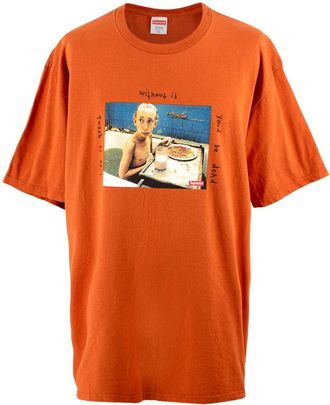 SUPREME Life is Great Orange Graphic T-Shirt Size XL