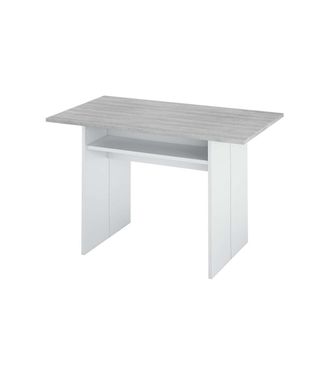 F.R.S. Frs - Mesa Consola O Cocina Desplegable Gio En Blanco Artik Y Gris Cemento 120 Cm(ancho) 77 Cm(alto) 35/70 Cm(fondo)