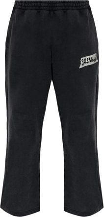 Balenciaga Wijde joggingbroek - Heren - Wijde Broeken - Grijs - S - Katoen - Broeken