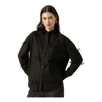 Soaked In Luxury SLJoa Bow Shirt - female - Soaked in Luxury - Light Jackets - Black - XS - Jackets