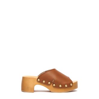 Scholl Heeled Mules, female, Brown, Size: 10 US Pescura Heel