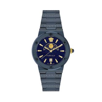 Versace Blue Stainless Steel Dress Mens Watch