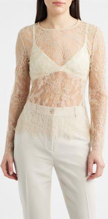 Kobi Halperin Fallon Sheer Lace Top in Antique at Nordstrom, Size X-Large