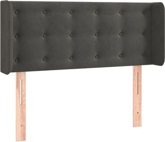 vidaXL Cabecero De Terciopelo Gris Oscuro 93x16x78/88 Cm Vidaxl