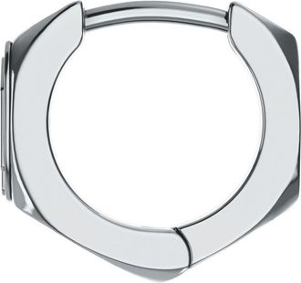 Diesel Stainless steel single hoop earring - Earrings - Unisex - Silver