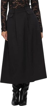 Notre-V Nv-Ingeborg Maxi Rok - Dames - Midirokken - Zwart - XL - Rokken