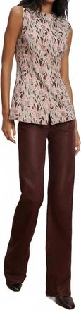 Veronica Beard Jessup Floral Vest In Raisin Multi