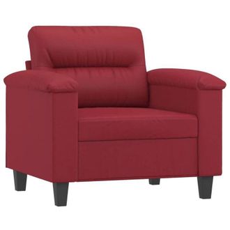 vidaXL Sill&oacute;n Cuero Sint&eacute;tico Rojo Tinto 60 Cm Vidaxl