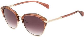 Rag & Bone RNB1080/G/S Asian Fit L7F/3X Womens Sunglasses Gold Size 55