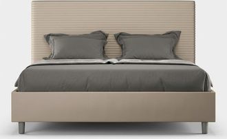 Itamoby Cama Matrimonio 160x200 Contenedor Polipiel Moderna Focus M1 - Beige