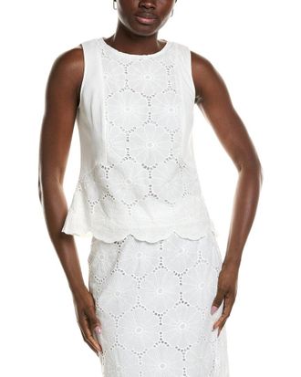 Vince Camuto Embroidered Top