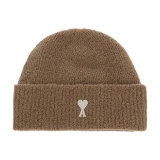 Ami Accessoires, Heren, Beige, ONE Size, Wol, De Coeur Beanie