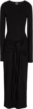 8 by YOOX VISCOSE DRAPED FRONT MAXI DRESS
