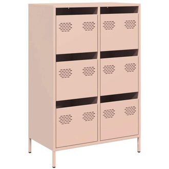vidaXL Aparador Acero Rosa 68x39x101,5 Cm Vidaxl