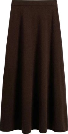 Roberto Collina Midi Skirts, female, Brown, Size: S Midi Skirt