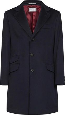 Brunello Cucinelli Hombre, Abrigos, Azul, Talla: S