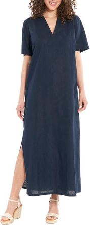 London Times V-Neck Maxi Dress in Navy at Nordstrom Rack, Size 10