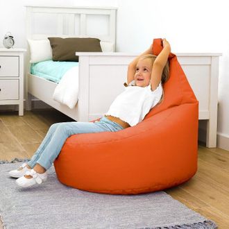 Happers Happers - Puff Butaca Polipiel Naranja Infantil