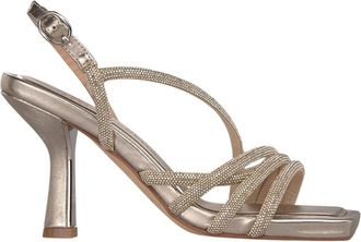 Alma En Pena Tubular Shiny Sandal - Dames - Sandalen met hakken - Bruin - 42 EU - Leer - Schoenen