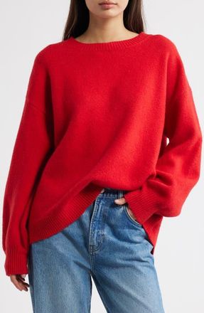 Princess Polly Ryanna Crewneck Sweater in Red at Nordstrom, Size X-Small