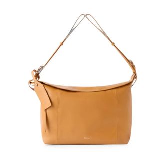 Furla Ginevra Leather Shoulder Bag - female - Furla - Shoulder Bags - Brown - ONE SIZE - Bags