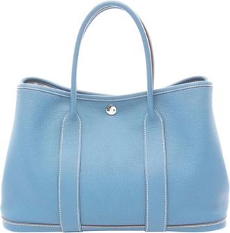 Herm&egrave;s Borsa tote Buffle Sindhu Garden Party TPM 2011 - Blu