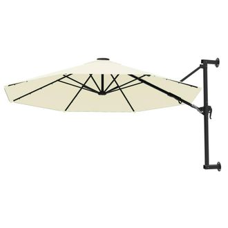 Berkfield Home Elegant Wall-Mounted Parasol with Metal Pole 300 cm Sand in Beige