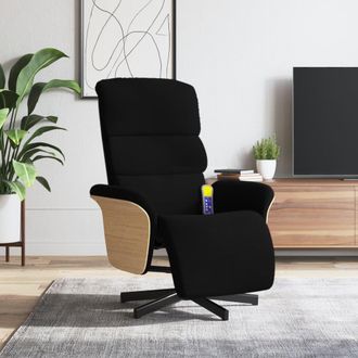 vidaXL Vidaxl - Sill&oacute;n Reclinable De Masaje Con Reposapi&eacute;s Tela Negra