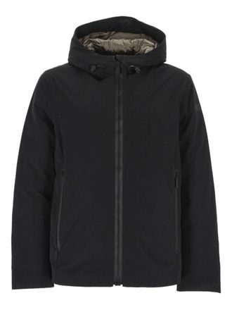 Roberto Ricci Design Black Zip-Up Hooded Jacket