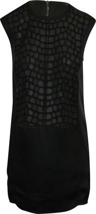 Helmut Lang Embossed Mini Dress in Black Polyester