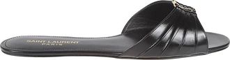 Saint Laurent Sliders, female, Black, Size: 7 US Babylone Flat Sandal