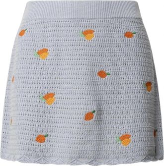 Pepe Jeans London Dazed Blue Fruit Print Rok - Dames - Korte rokken - Veelkleurig - XS - Rokken