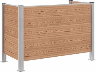 vidaXL Valla De Cubo De Basura Marr&oacute;n 161 X 85 X 115 Cm Aluminio Y Wpc Vidaxl