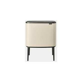 Brabantia Bo Touch Bin 23+11l - Papelera Grande Para La Cocina - Apertura De Tacto Suave - Papelera Doble Con Cubos Interiores Extra&iacute;bles - Bolsas De Basura Inc