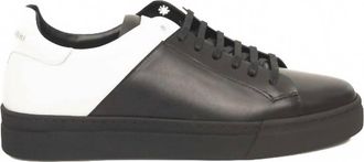 Cerruti Mens Cowhide Sneaker In Black