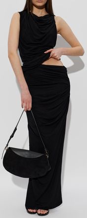 Entire studios Draped Top, Womens, Black