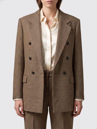 Tagliatore Prince of Wales Double-Breasted Blazer in Wool Blend with Patch Pockets