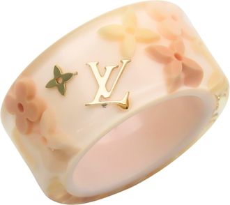 Louis Vuitton Monogram Pink Rose Monogram Resin Band Ring (Pre-Owned)