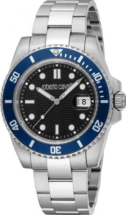 Roberto Cavalli RC5G168M0035 Mens Crest Watch - Silver - One Size