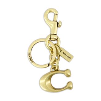 Coach Signature Bag Charm - female - Coach - Keychains - Yellow - ONE SIZE - Accessories