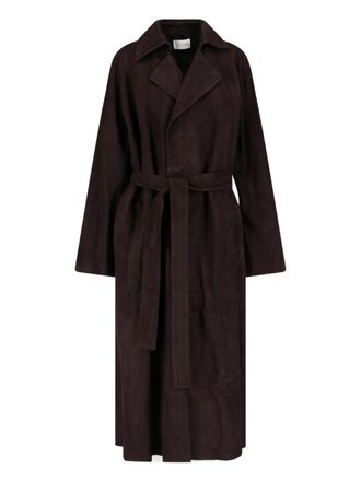 The Row Cappotto In Suede Solana