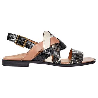 Vionic Citrine Kendra Leather Womens Slingbacks Sandals - Black Brown - Size:UK 6.5