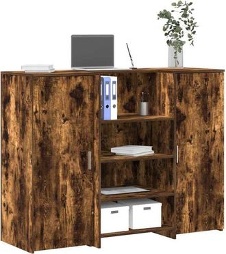 vidaXL Mostrador De Recepci&oacute;n Roble Ahumado 135x50x103,5 Cm Vidaxl