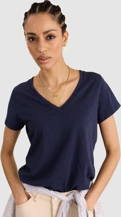 Baukjen Hanorah V-Neck T-Shirt in Deep Indigo at Nordstrom, Size 10